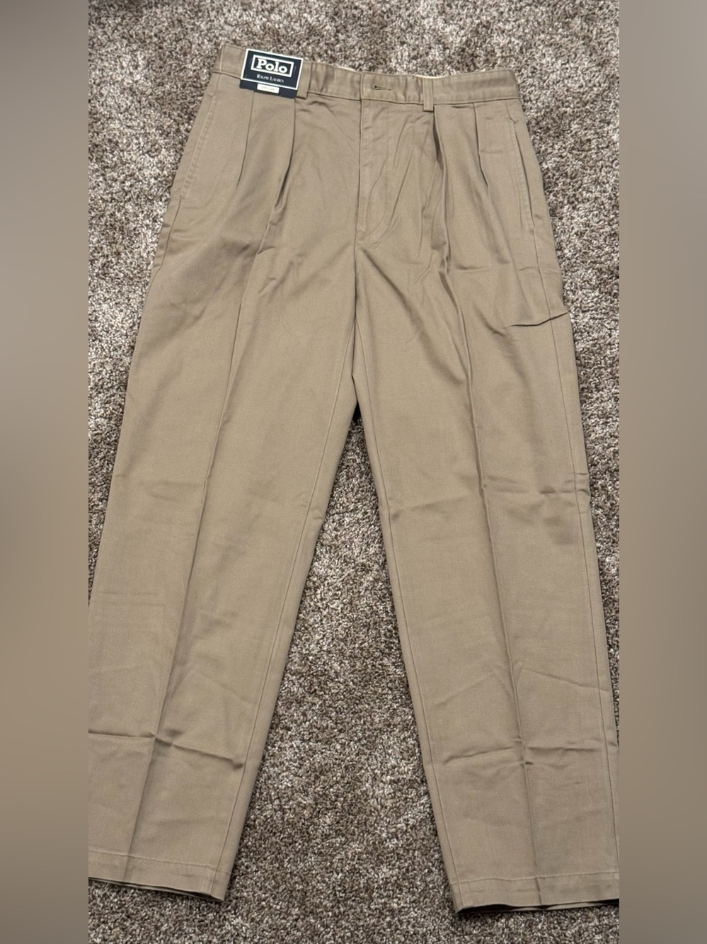 Polo by Ralph Lauren Tan Pleated Chinos